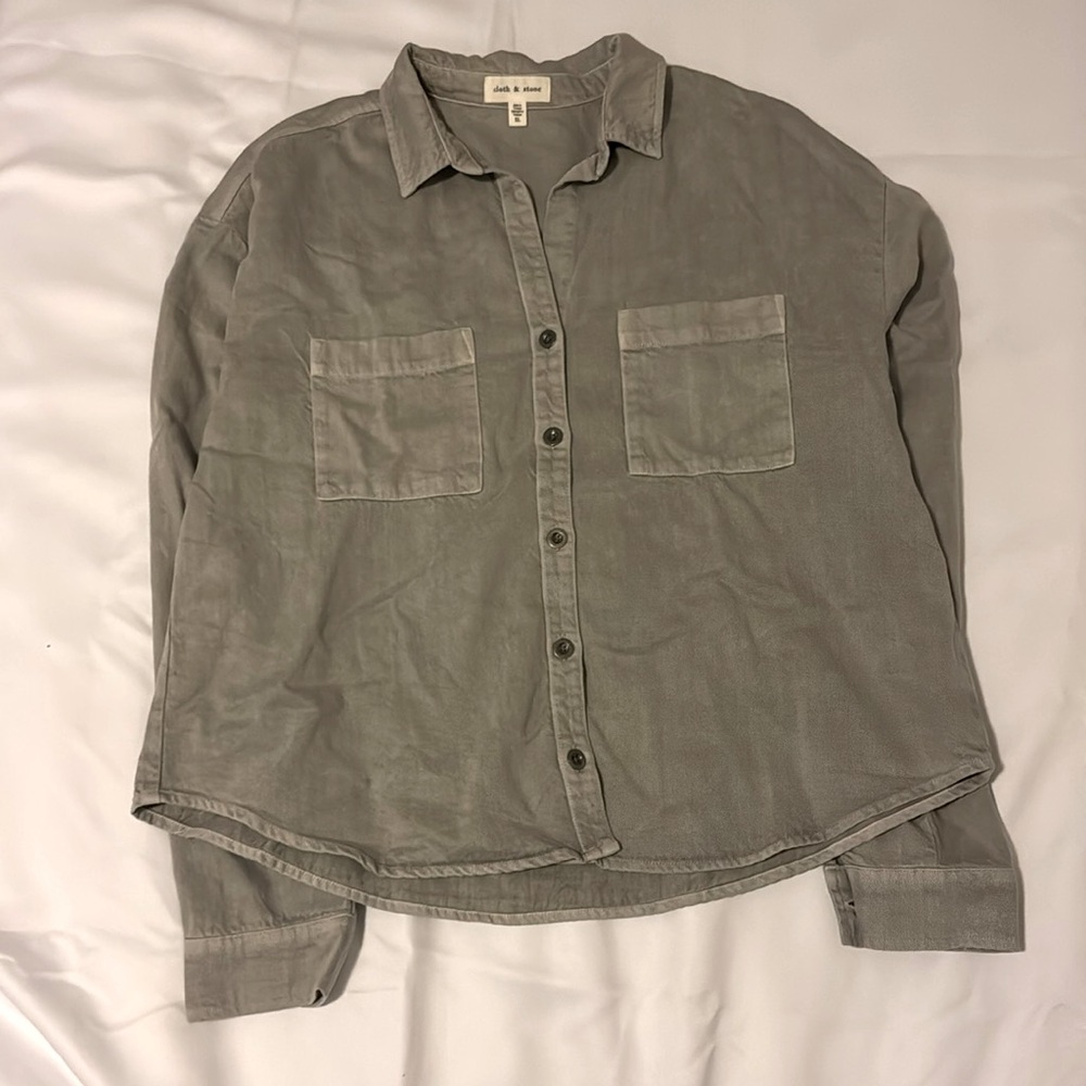 Cloth & Stone | Light Gray Button Down